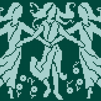 3 nymphs (135 stitches)