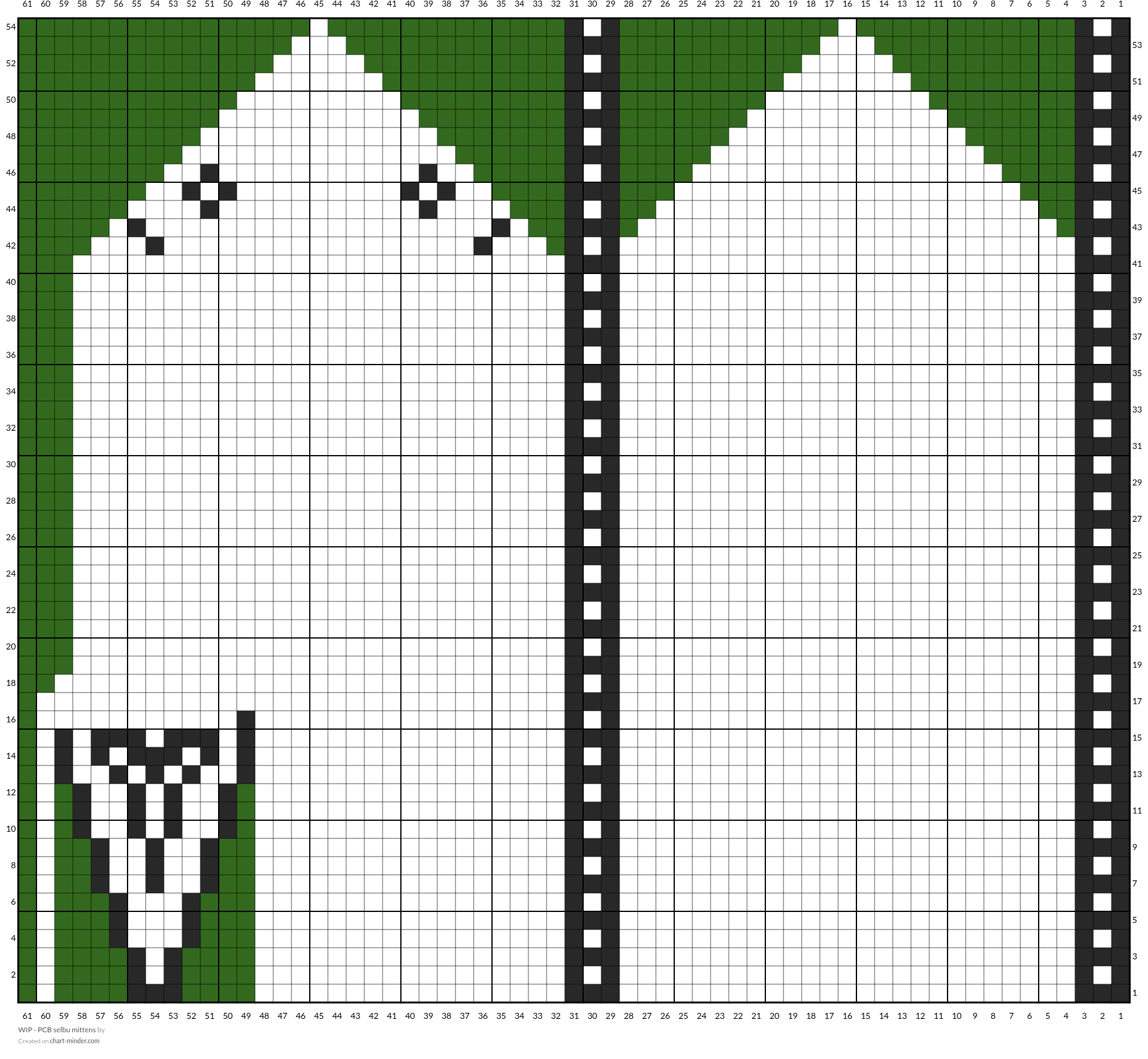 WIP - PCB selbu mittens