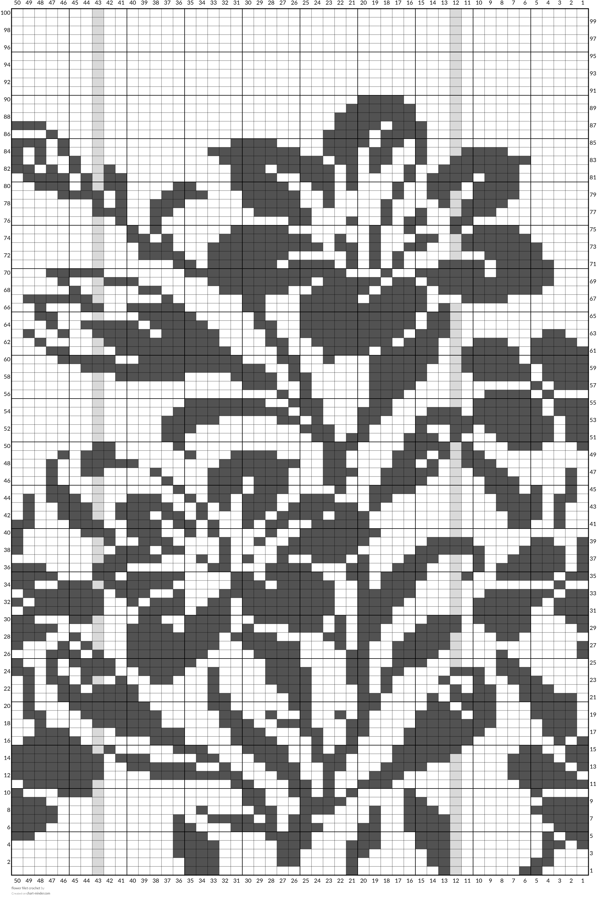 flower filet crochet