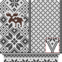 Hand - LEFT Hummy Selbu Mittens