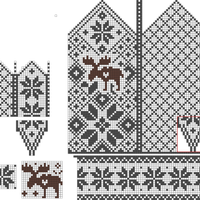 LEFT Hummy Selbu Mittens