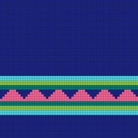 Blue green pink
