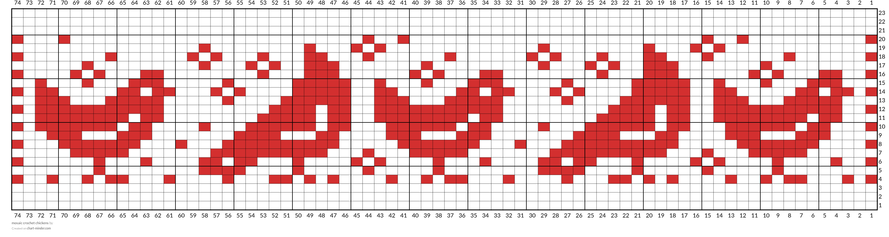 mosaic crochet chickens