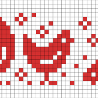 mosaic crochet chickens