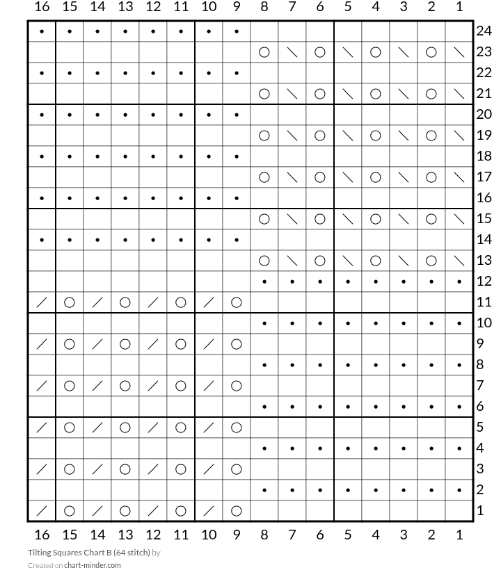 Tilting Squares Chart B (64 stitch)