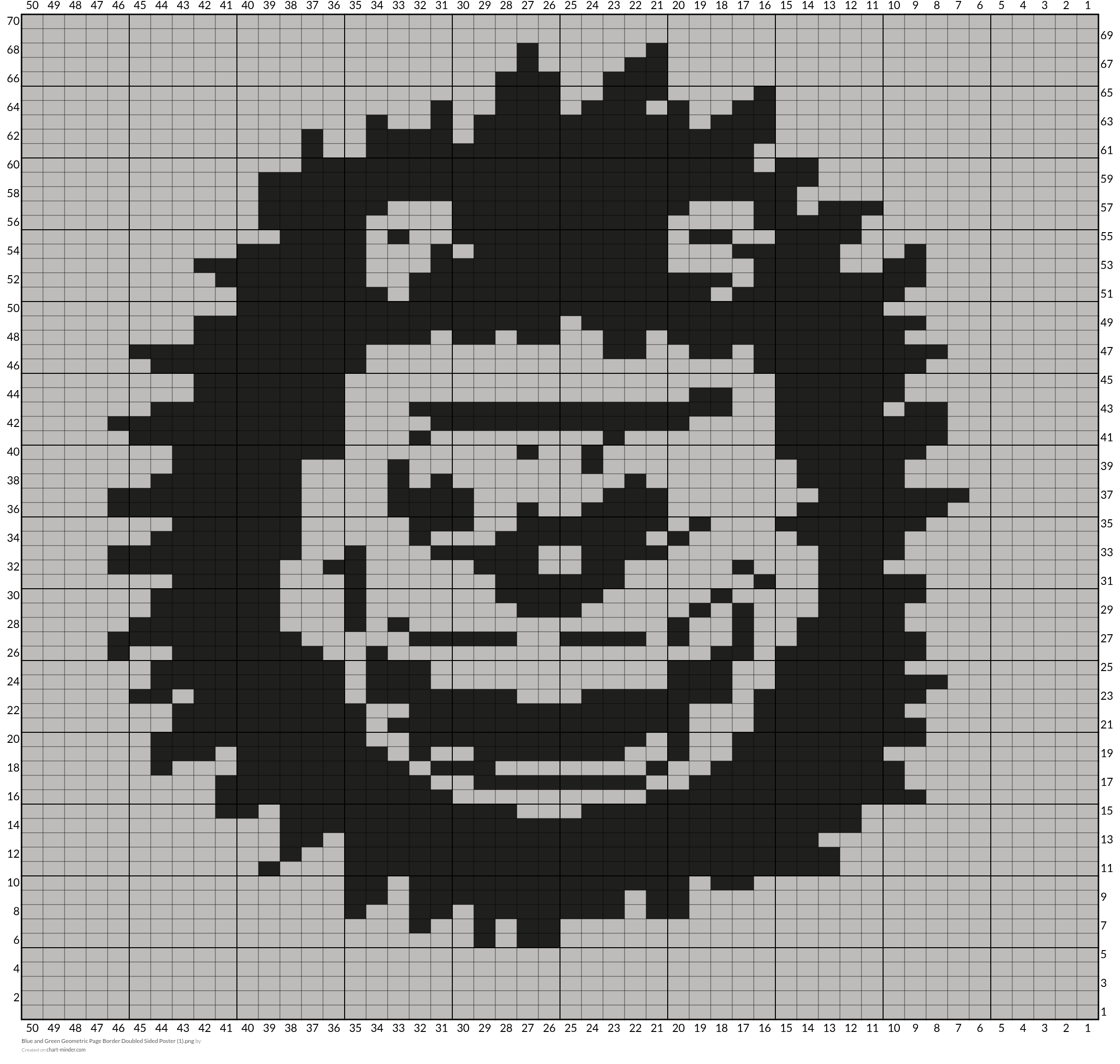 Blue and Green Geometric Page Border Doubled Sided Poster (1).png