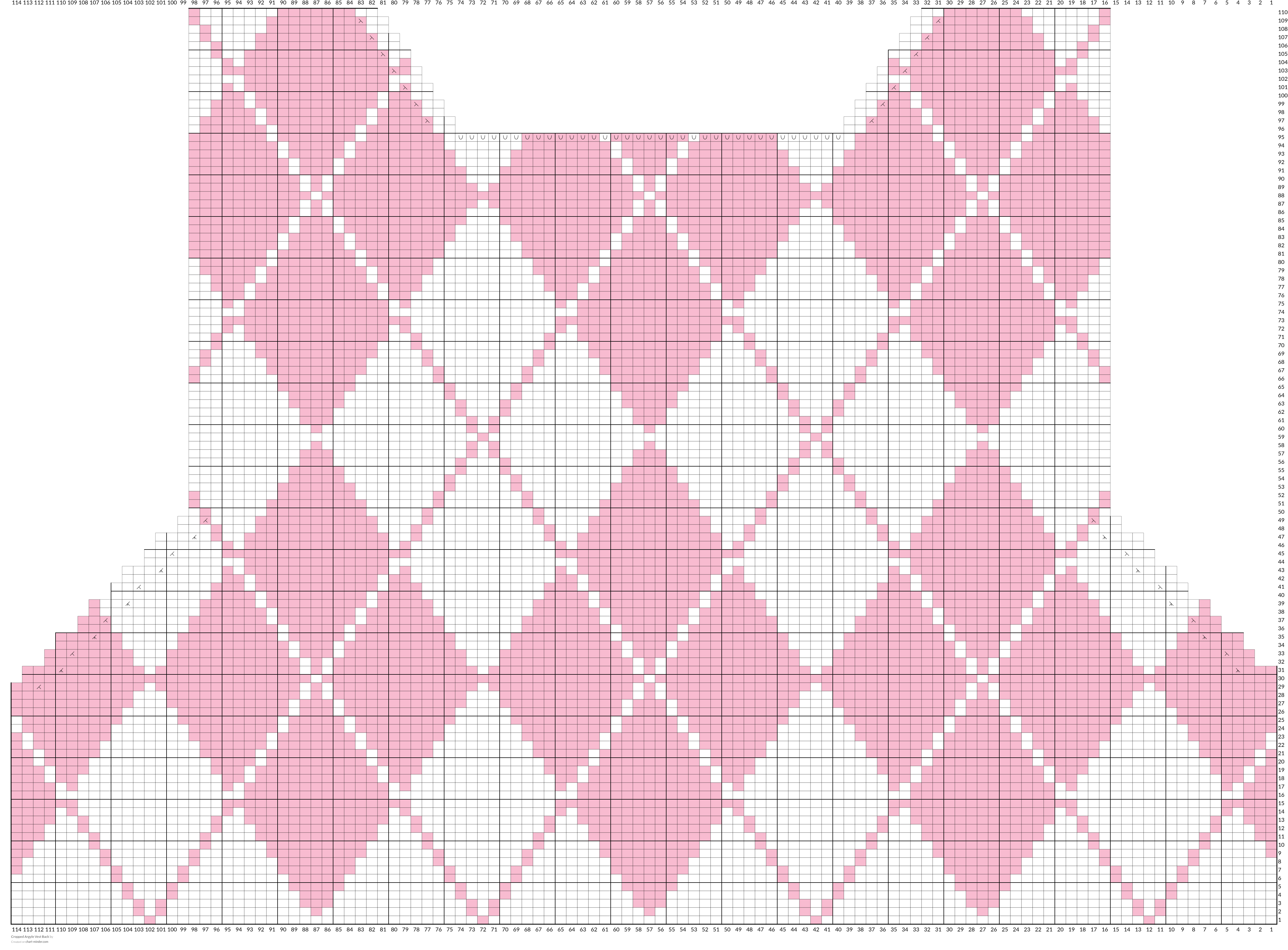 Cropped Argyle Vest Back