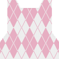 Cropped Argyle Vest Back