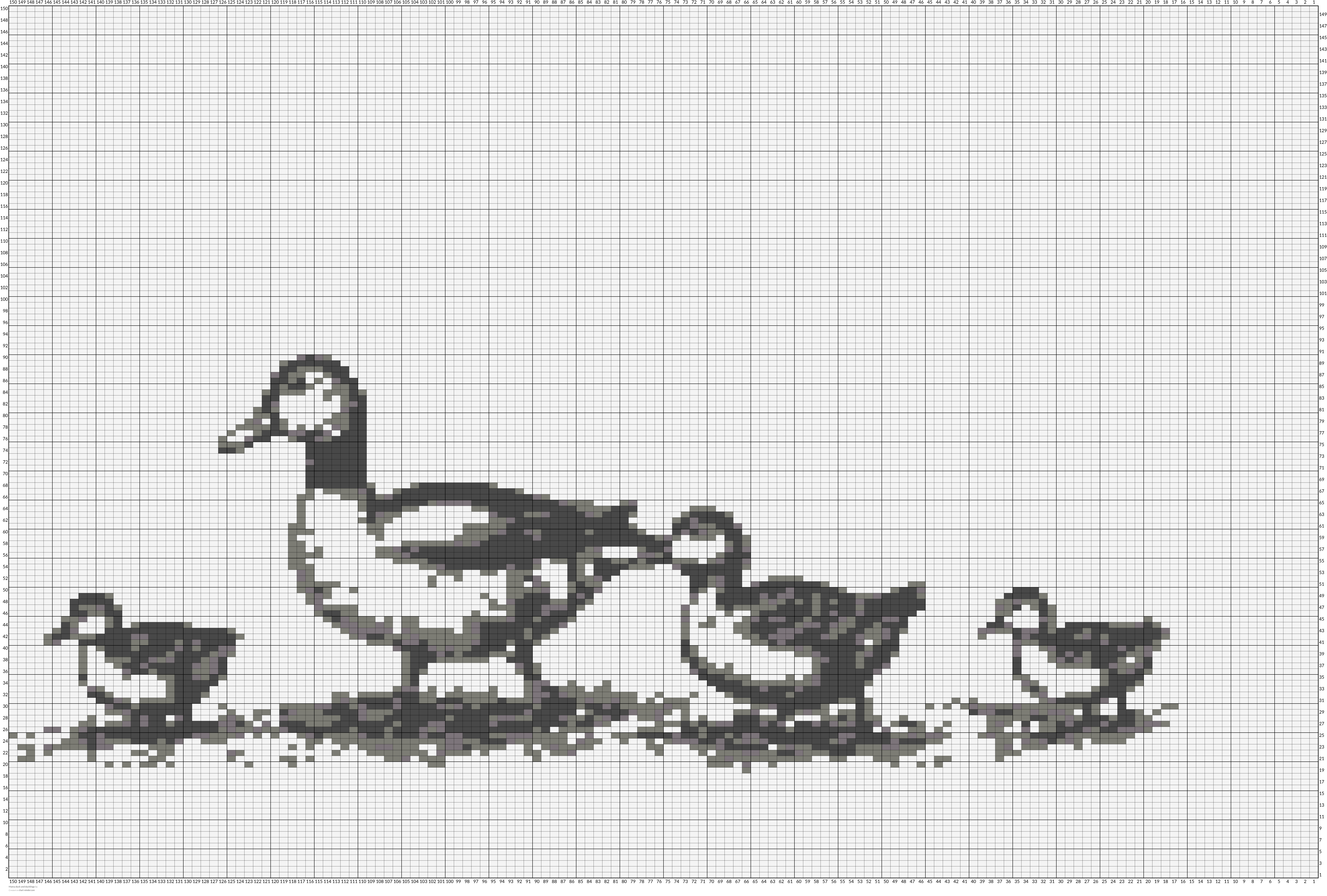 Mama duck and ducklings