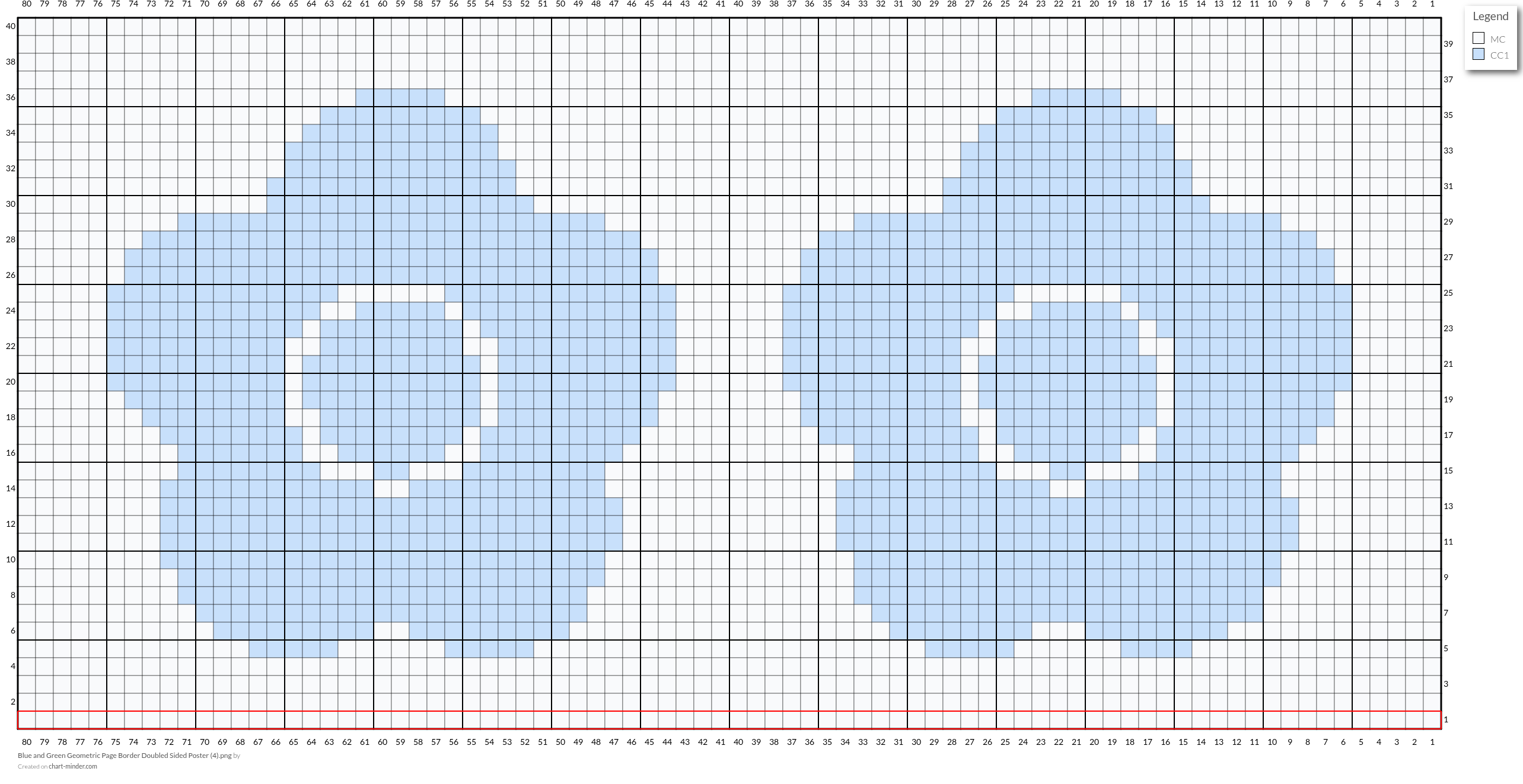 Blue and Green Geometric Page Border Doubled Sided Poster (4).png