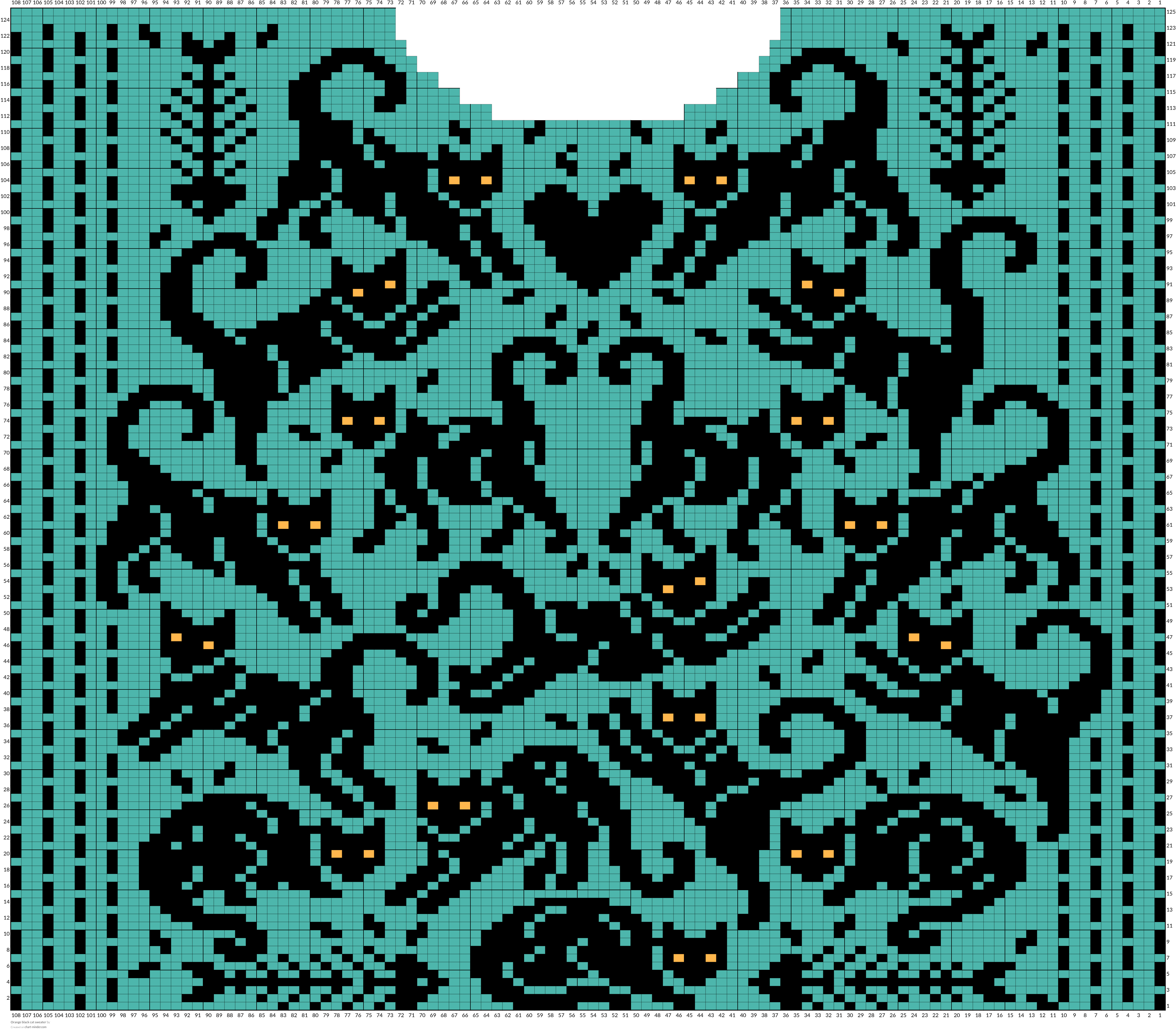 Orange black cat sweater