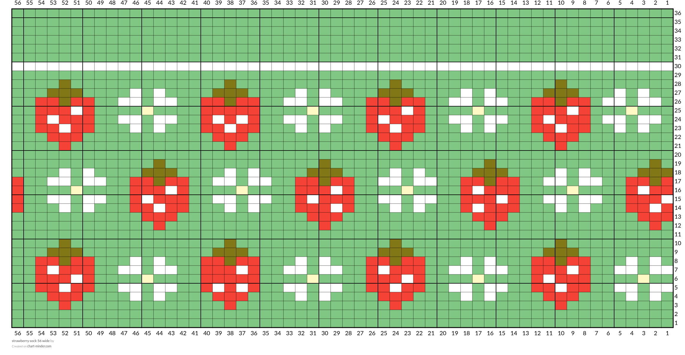 strawberry sock 56 wide