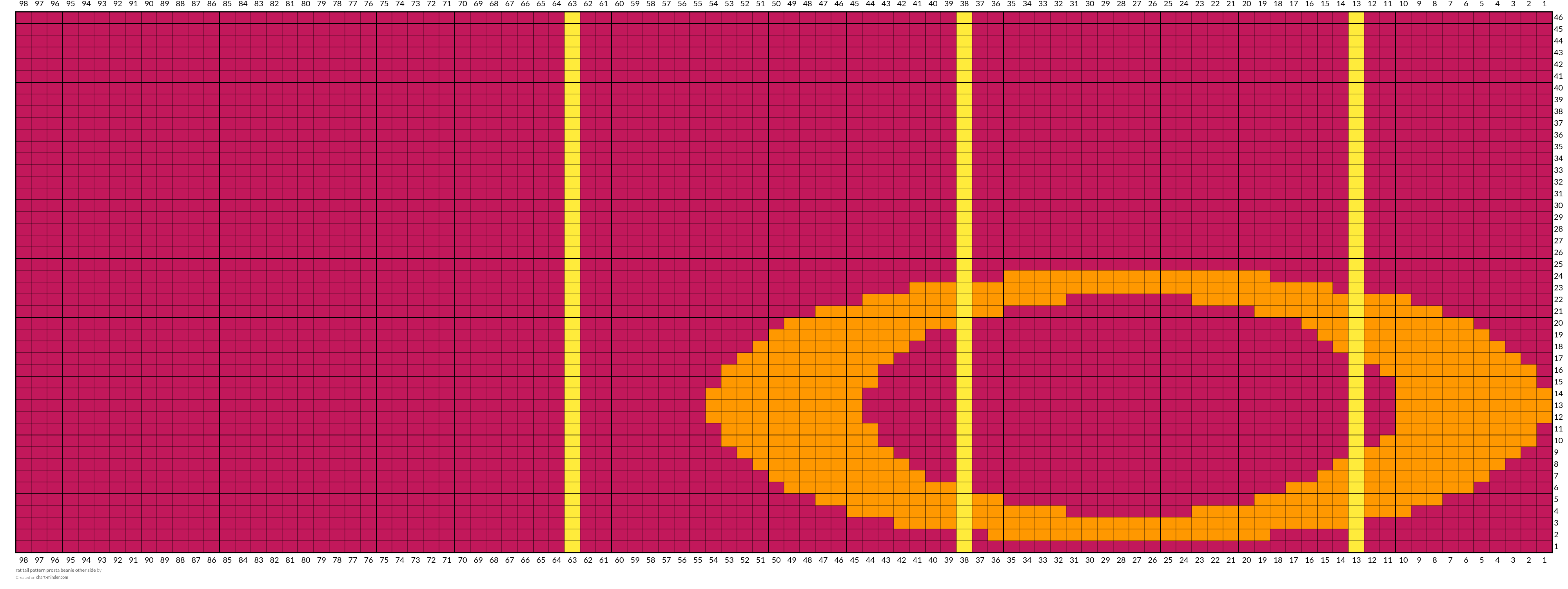 rat tail pattern prosta beanie other side