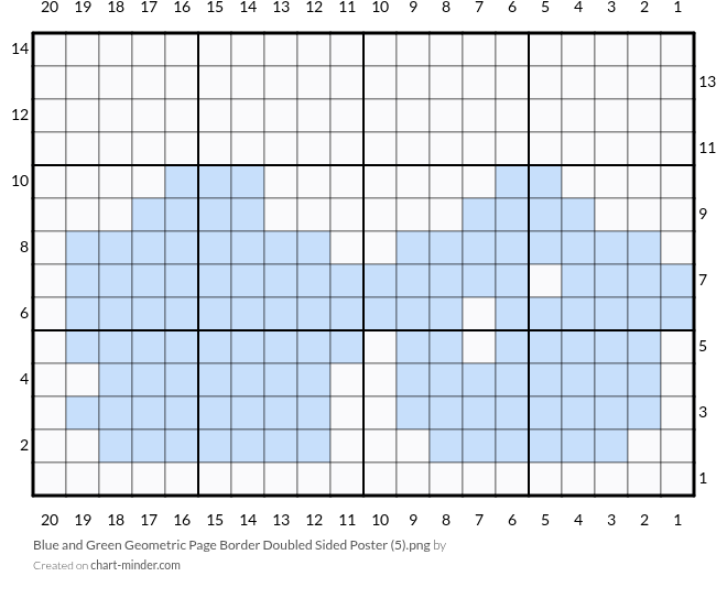 Blue and Green Geometric Page Border Doubled Sided Poster (5).png