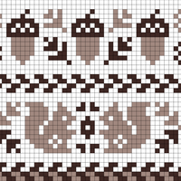 Copy of Squirrels - black brown stitches