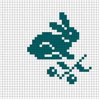 Rabbit / Flowers for baby sweater