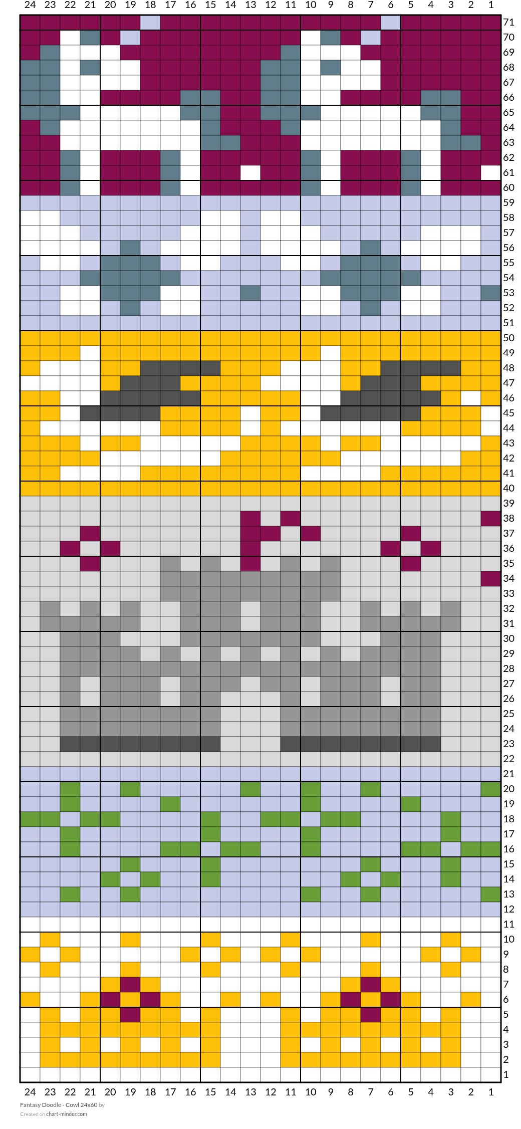 Fantasy Doodle - Cowl 24x60