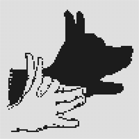 wolf shadow puppet