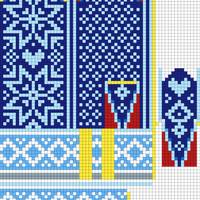 Mittens 48sts with band right hand NEW THUMB