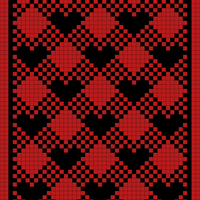 Buffalo Plaid Hearts Scarf