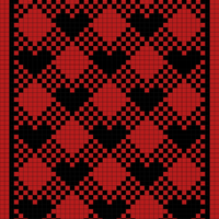 Buffalo Plaid Hearts Scarf