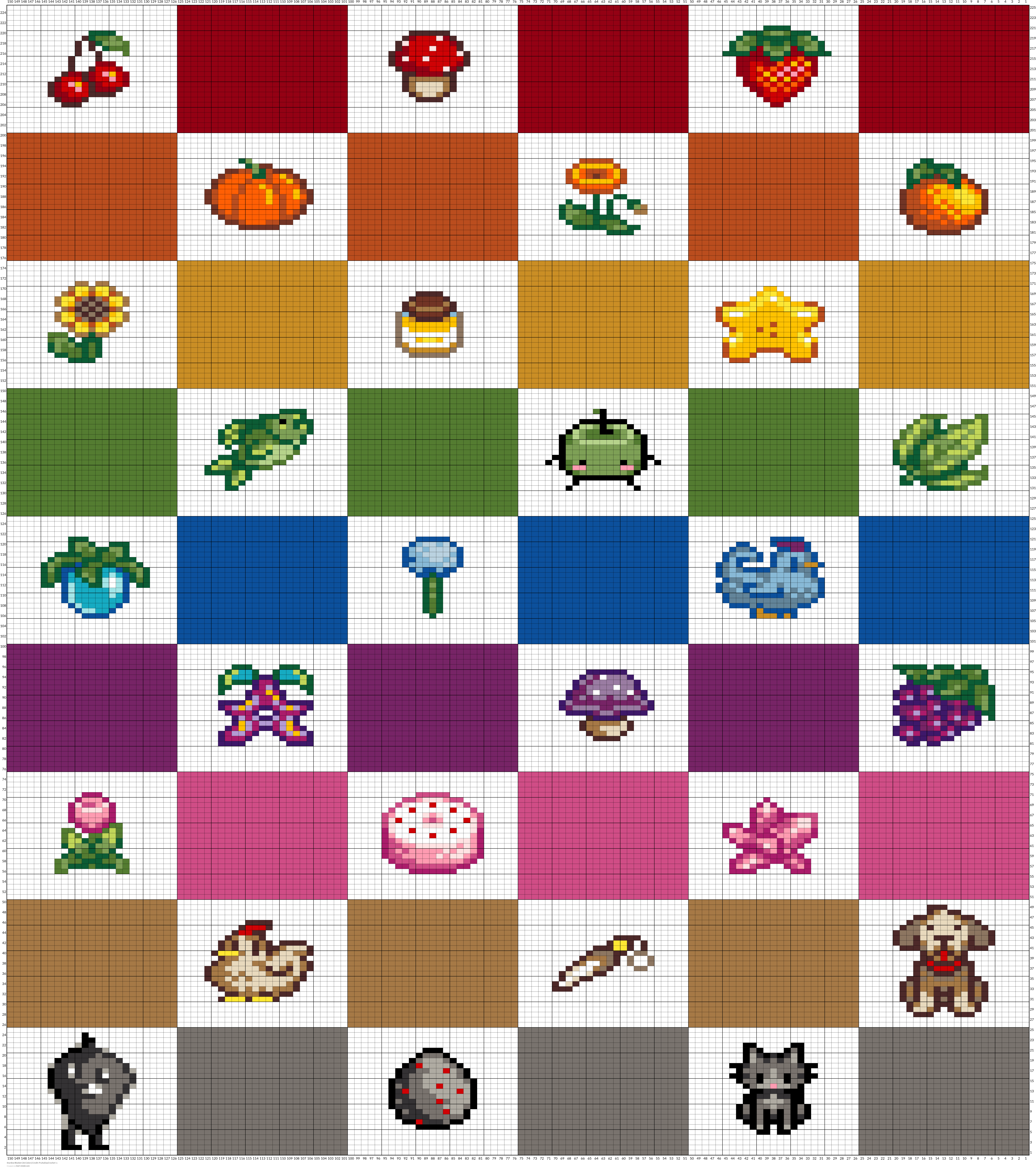 Stardew Blanket (36 Colors) Credit: FruityDayCrochet