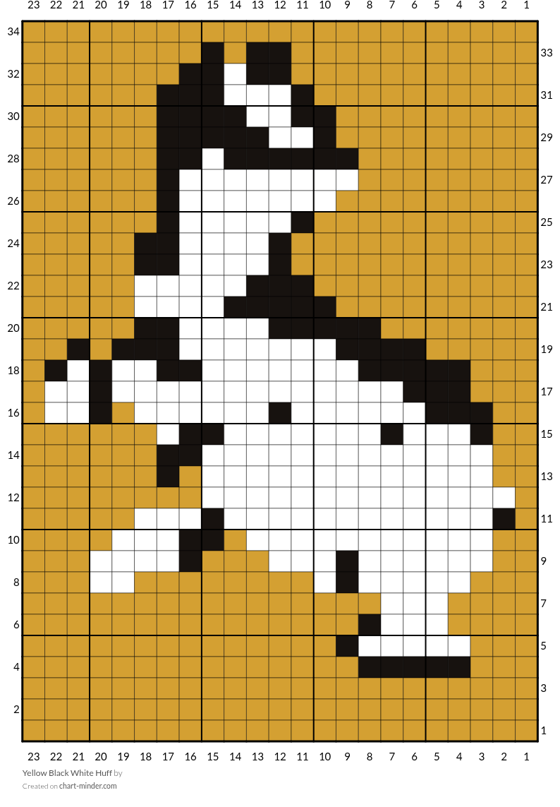 Yellow Black White Huff
