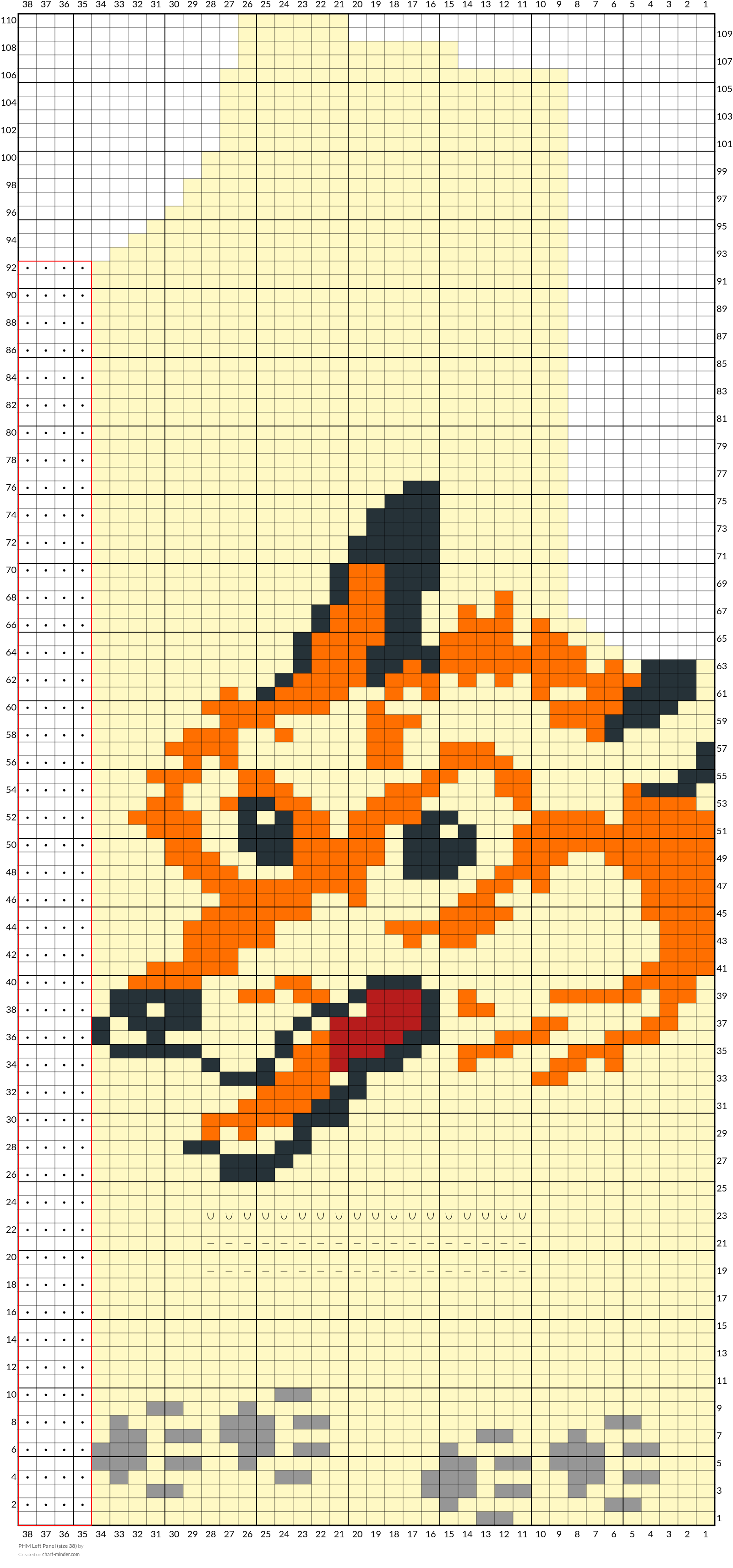 kmam Diagram カシミヤ100％/FOXトリミングストール Copy of cowiae chart Project Hail Mary Fox Cardigan by shastaholly