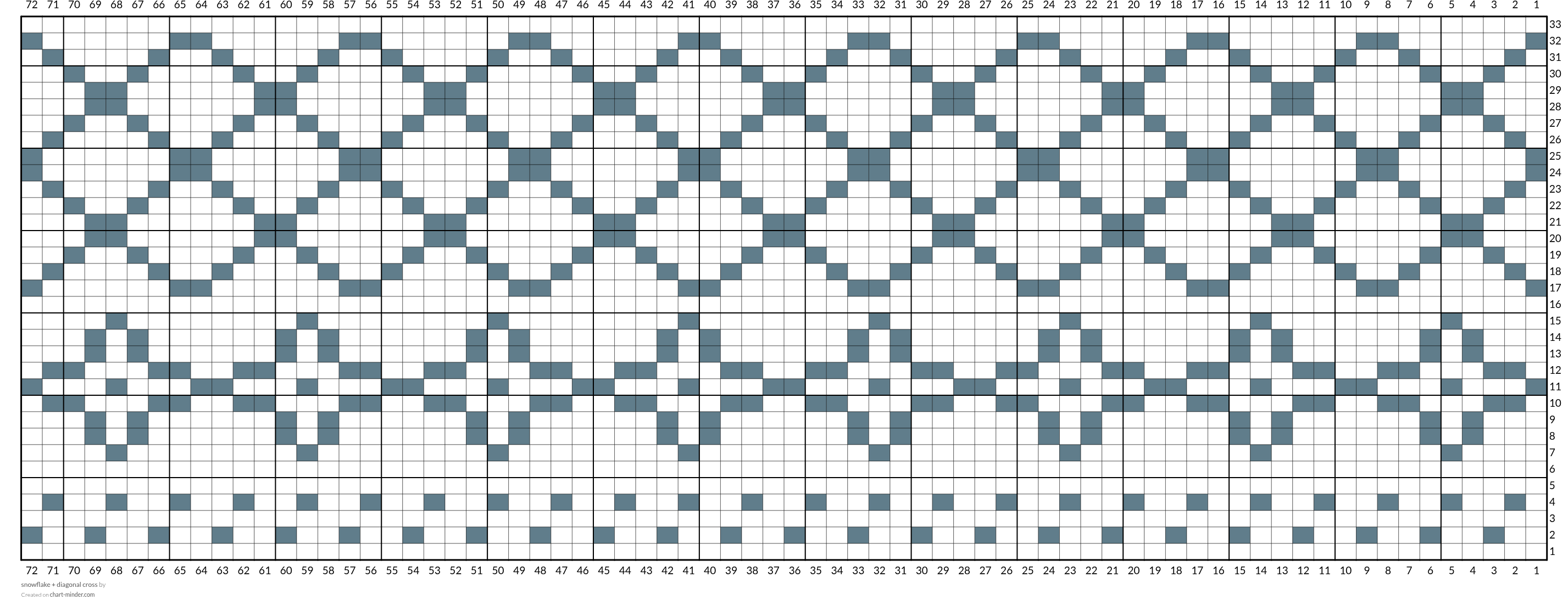 snowflake + diagonal cross