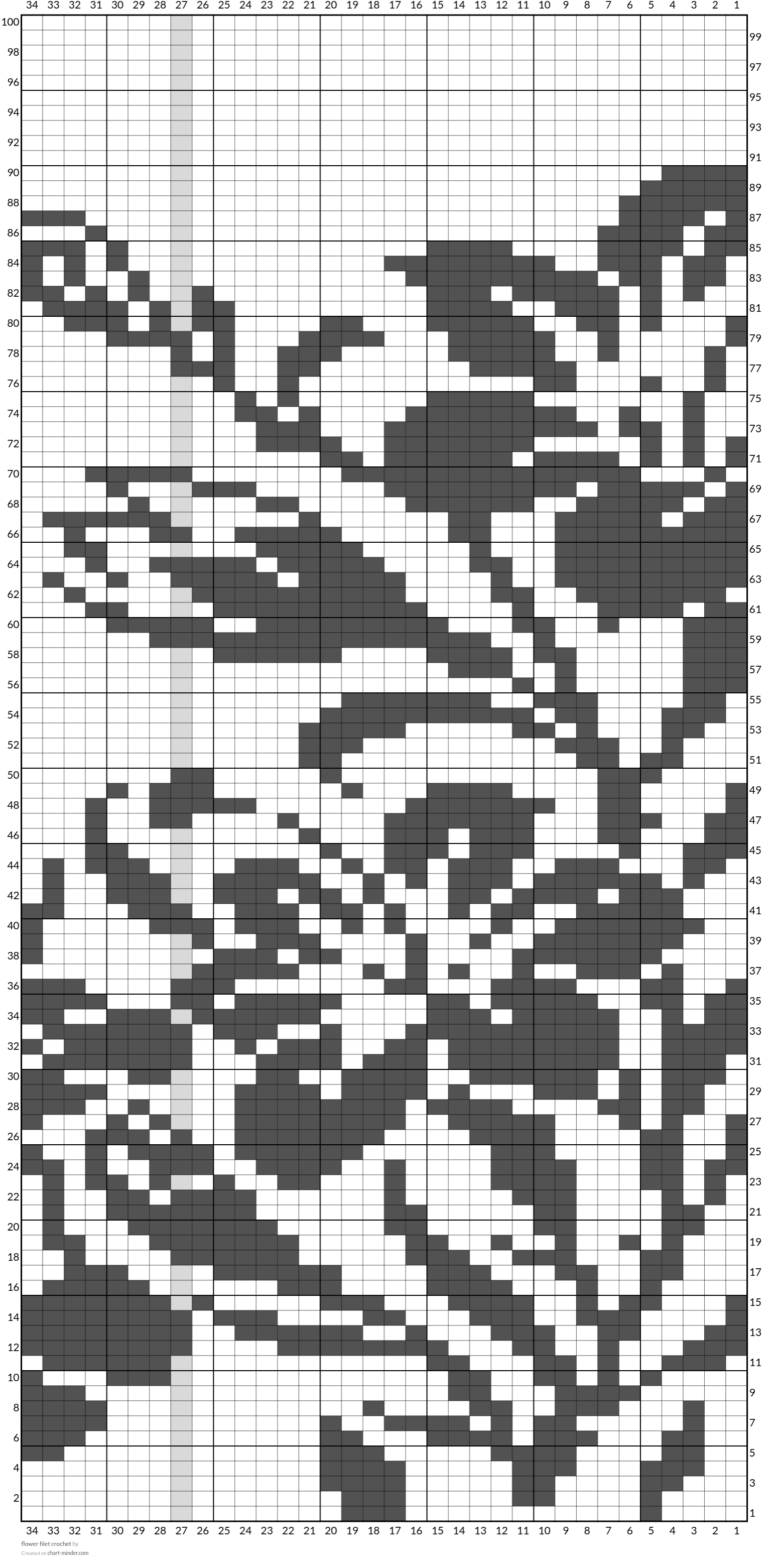 flower filet crochet