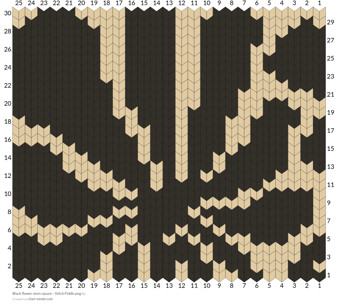 Black flower stem square - Stitch Fiddle.png