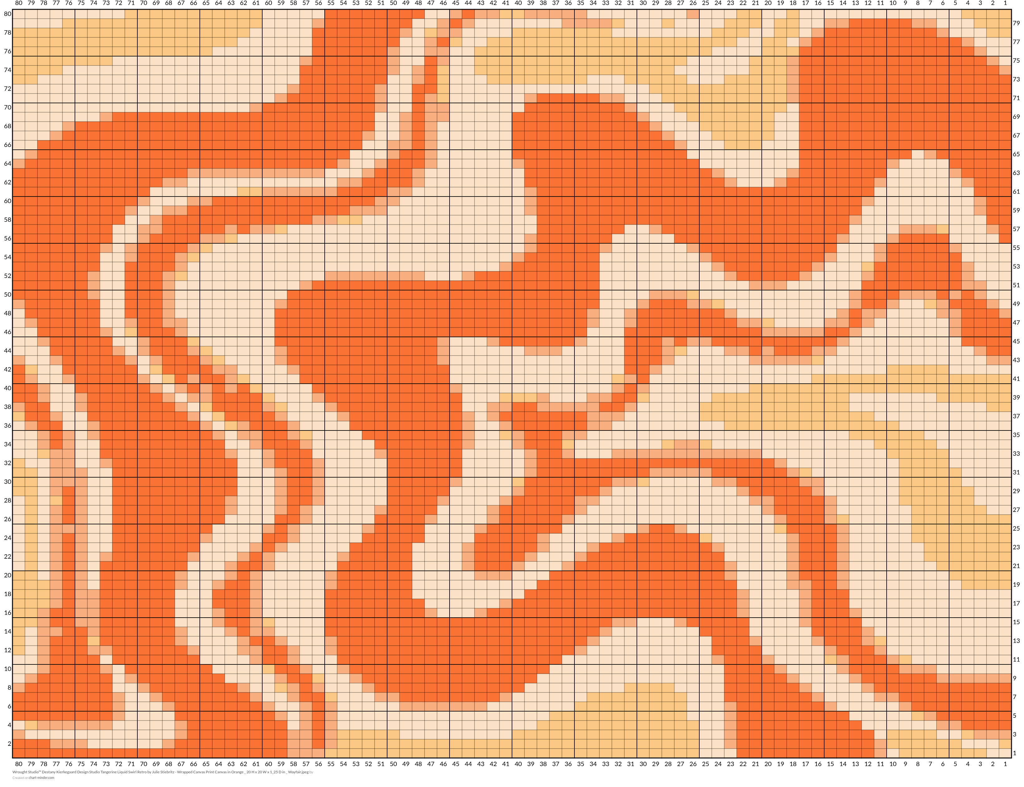 Wrought Studio™ Destany Kierkegaard Design Studio Tangerine Liquid Swirl Retro by Julie Stiebritz - Wrapped Canvas Print Canvas in Orange _ 20 H x 20 W x 1_25 D in _ Wayfair.jpeg