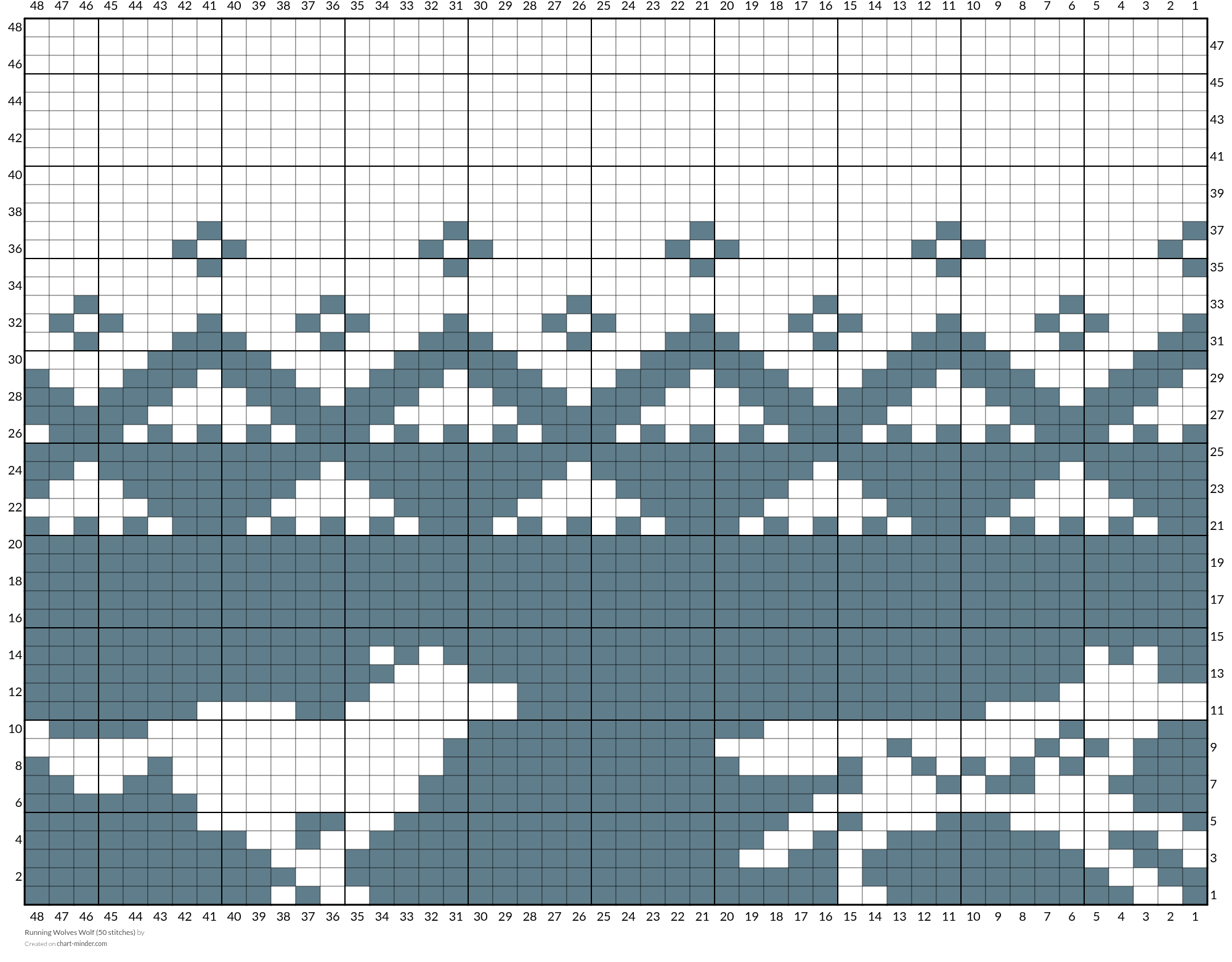 Running Wolves Wolf (50 stitches)