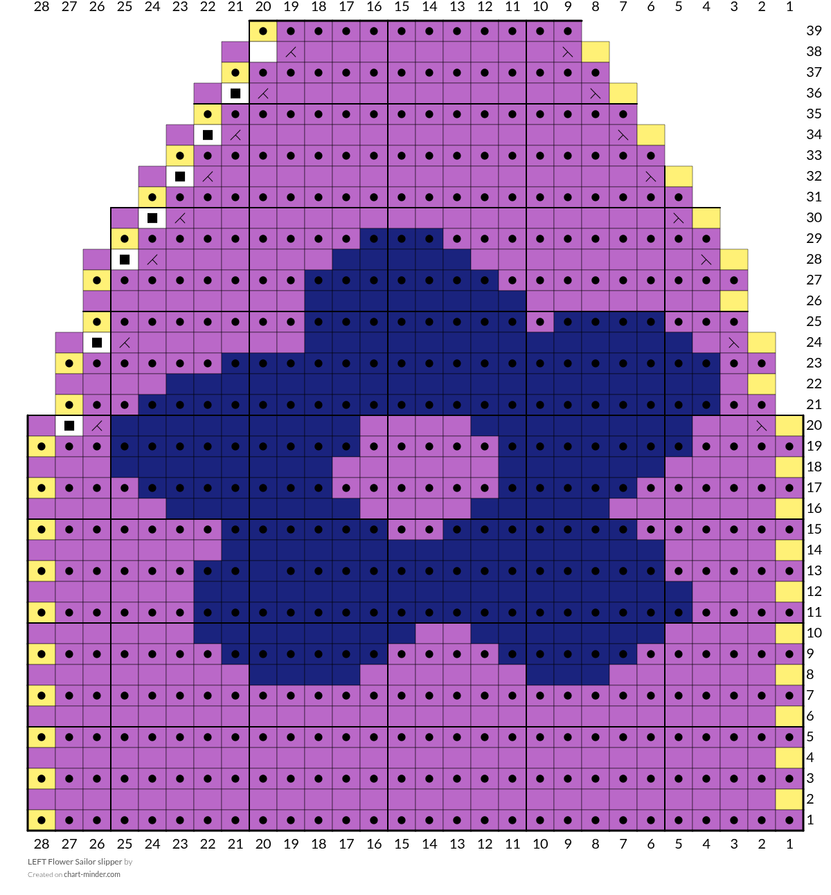 LEFT Flower Sailor slipper