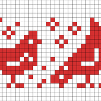 mosaic crochet chickens