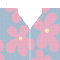 Back of flower cardigan