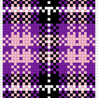 Pink, Purple, Black and White