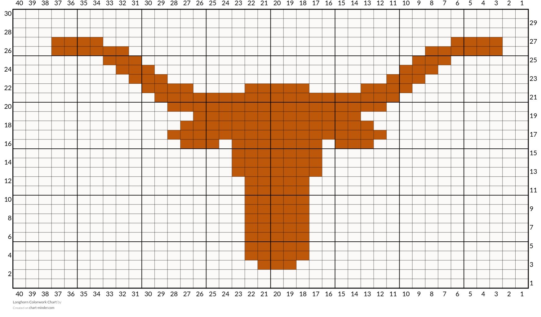 Longhorn Colorwork Chart
