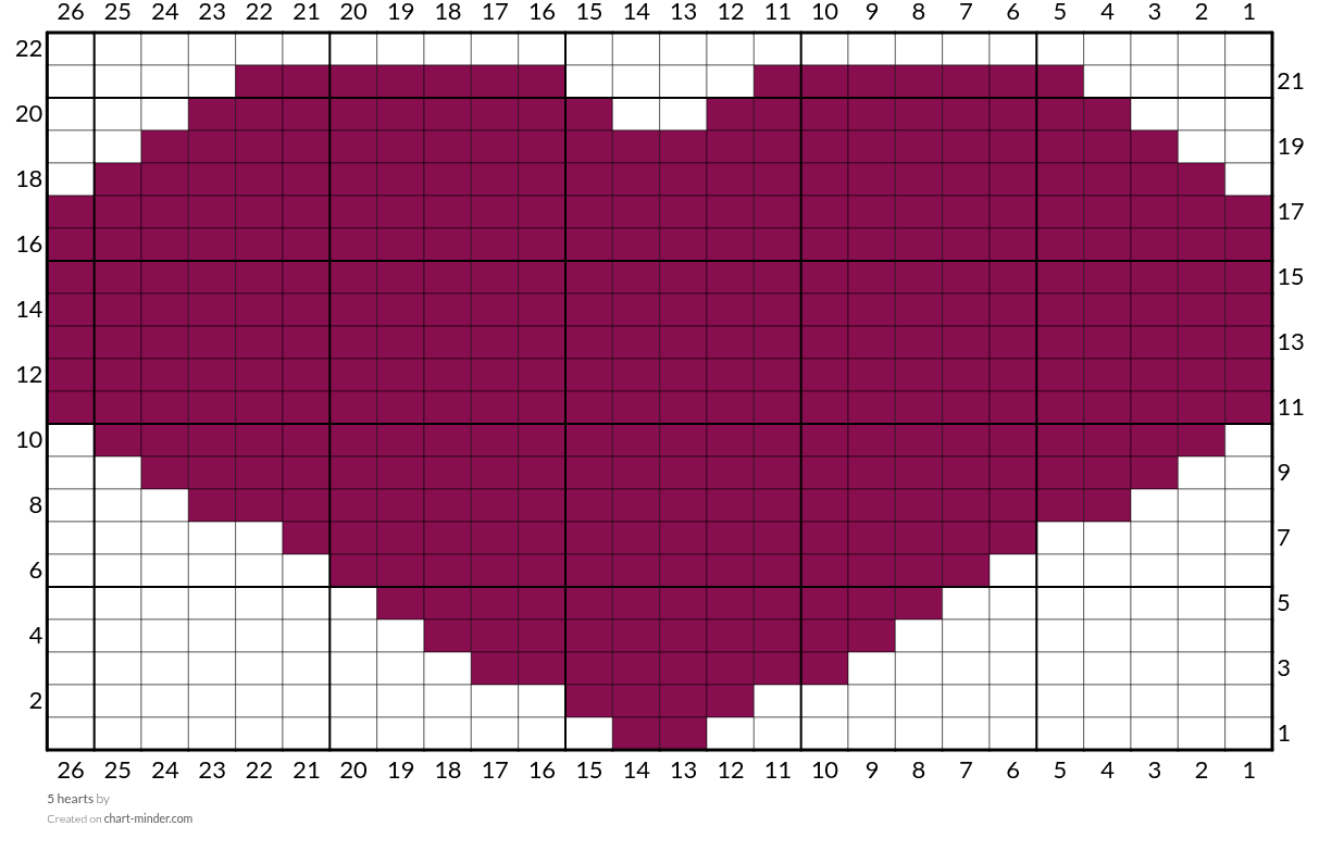 5 hearts