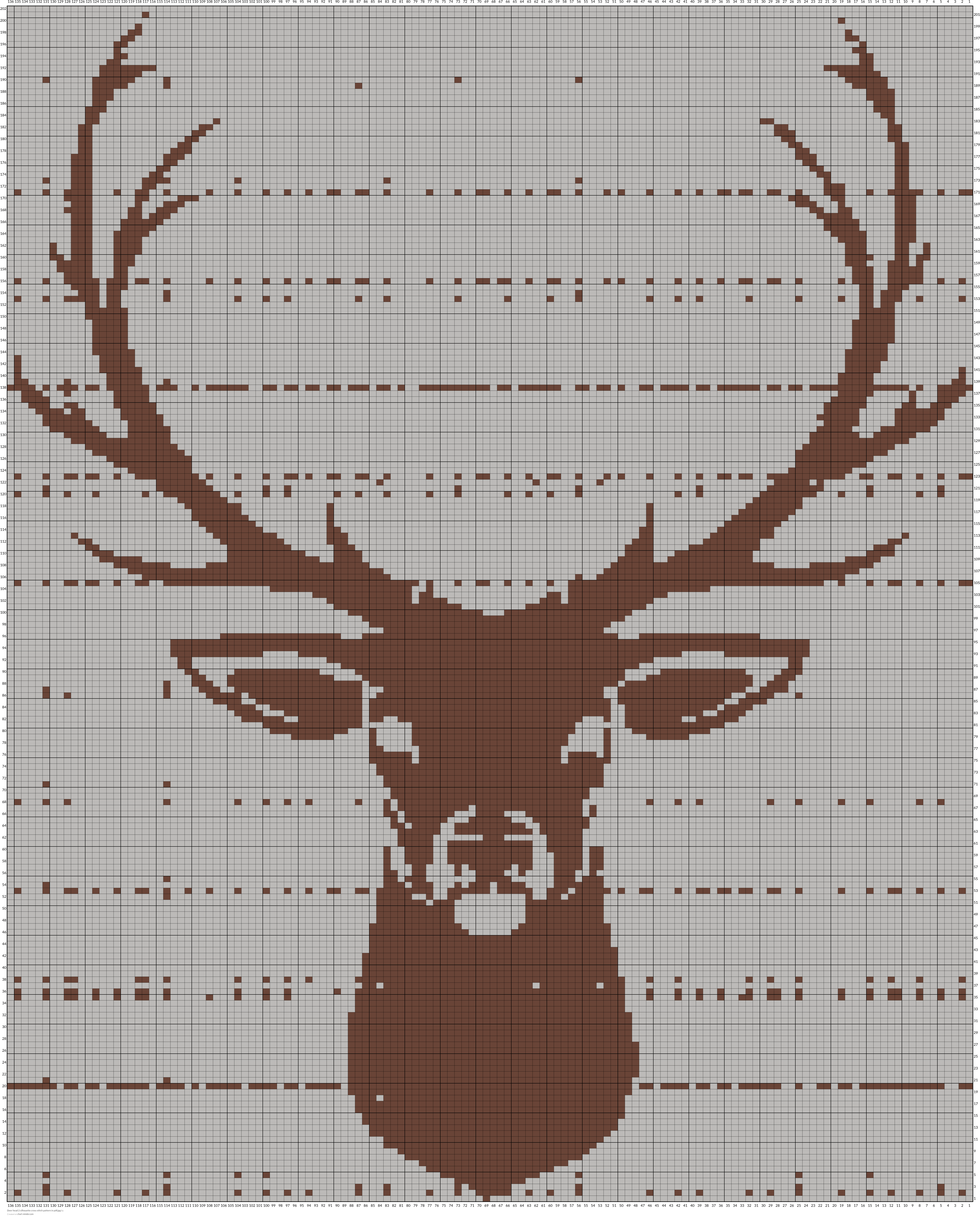 Deer head 2 silhouette cross stitch pattern in pdf.jpg