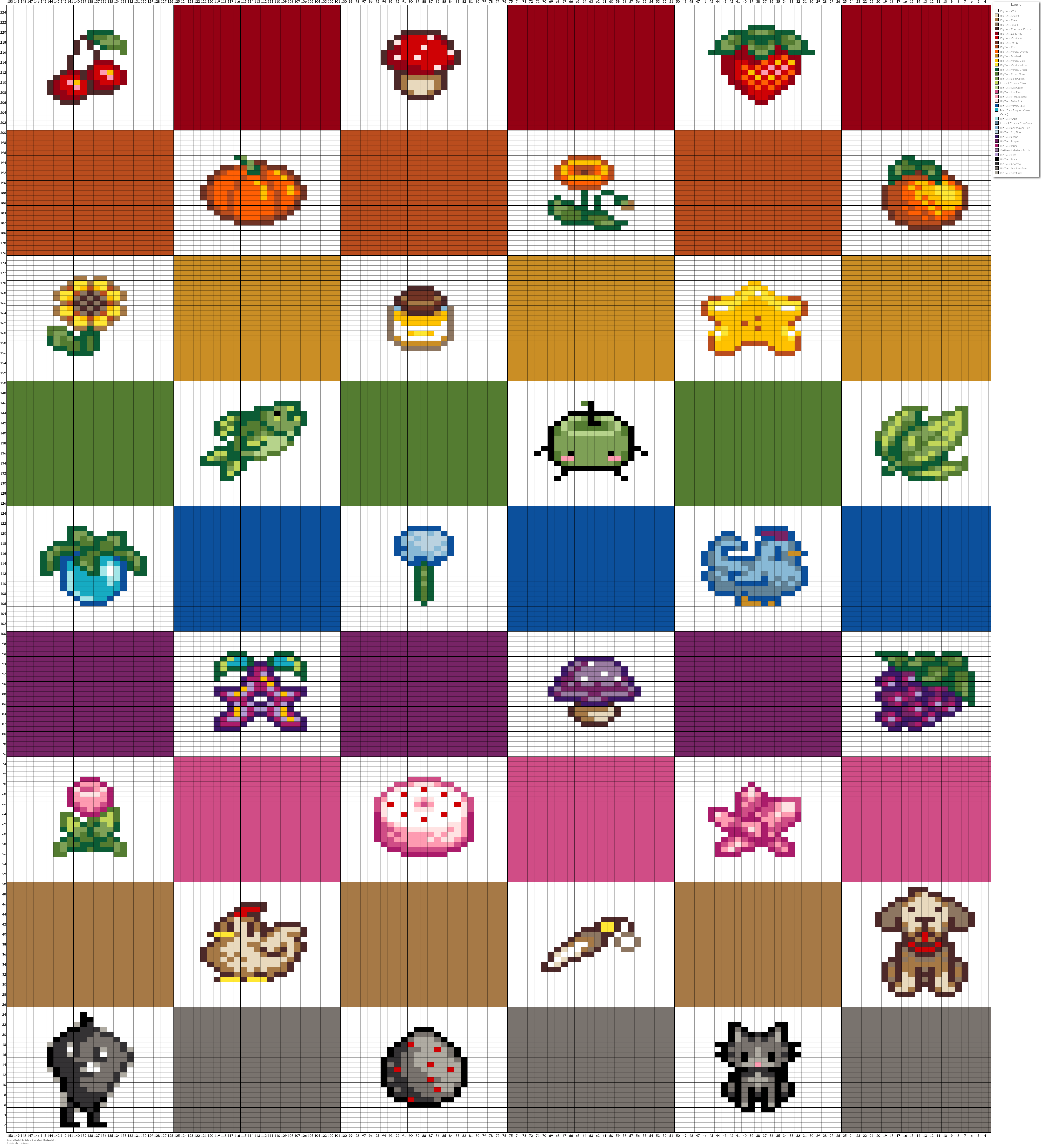 Stardew Blanket (36 Colors) Credit: FruityDayCrochet