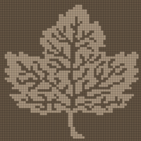 Pixeled maple leaf