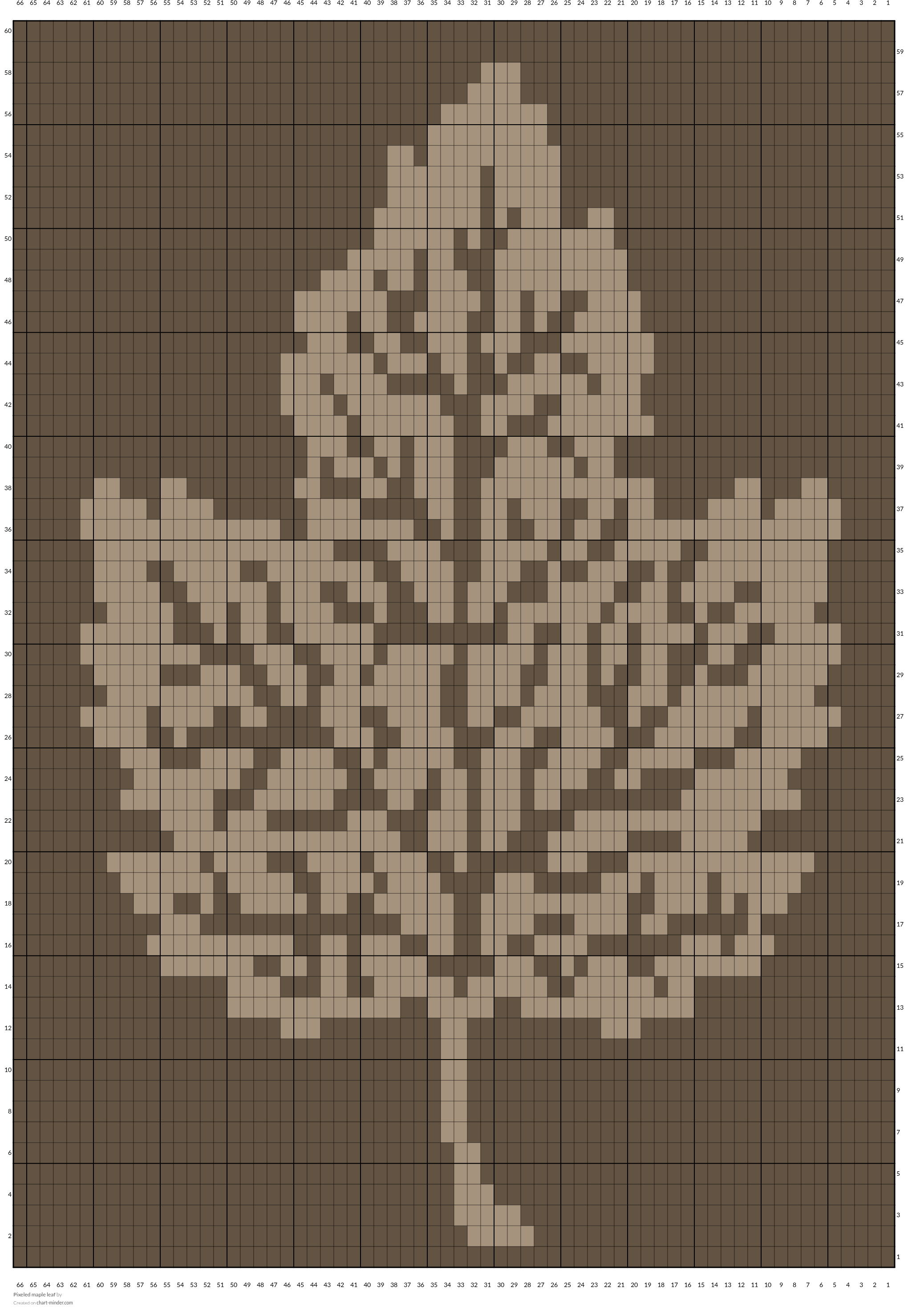 Pixeled maple leaf