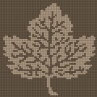 Pixeled maple leaf
