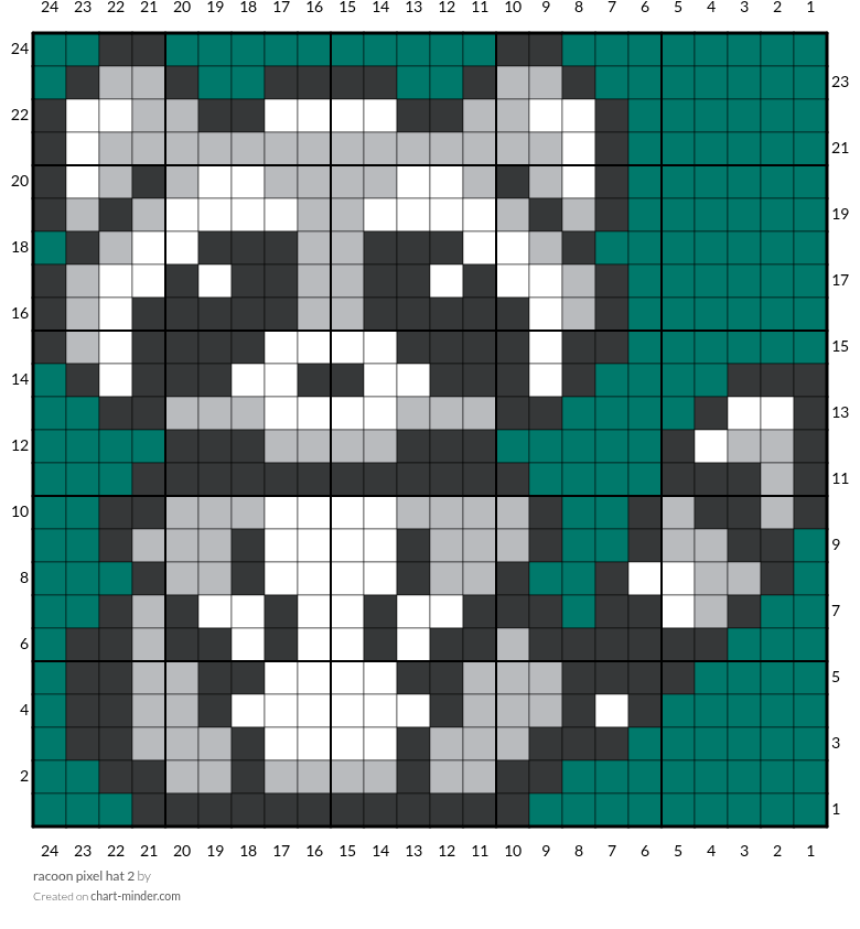 racoon pixel hat 2