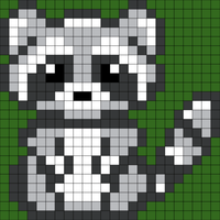 Copy of racoon pixel hat 2