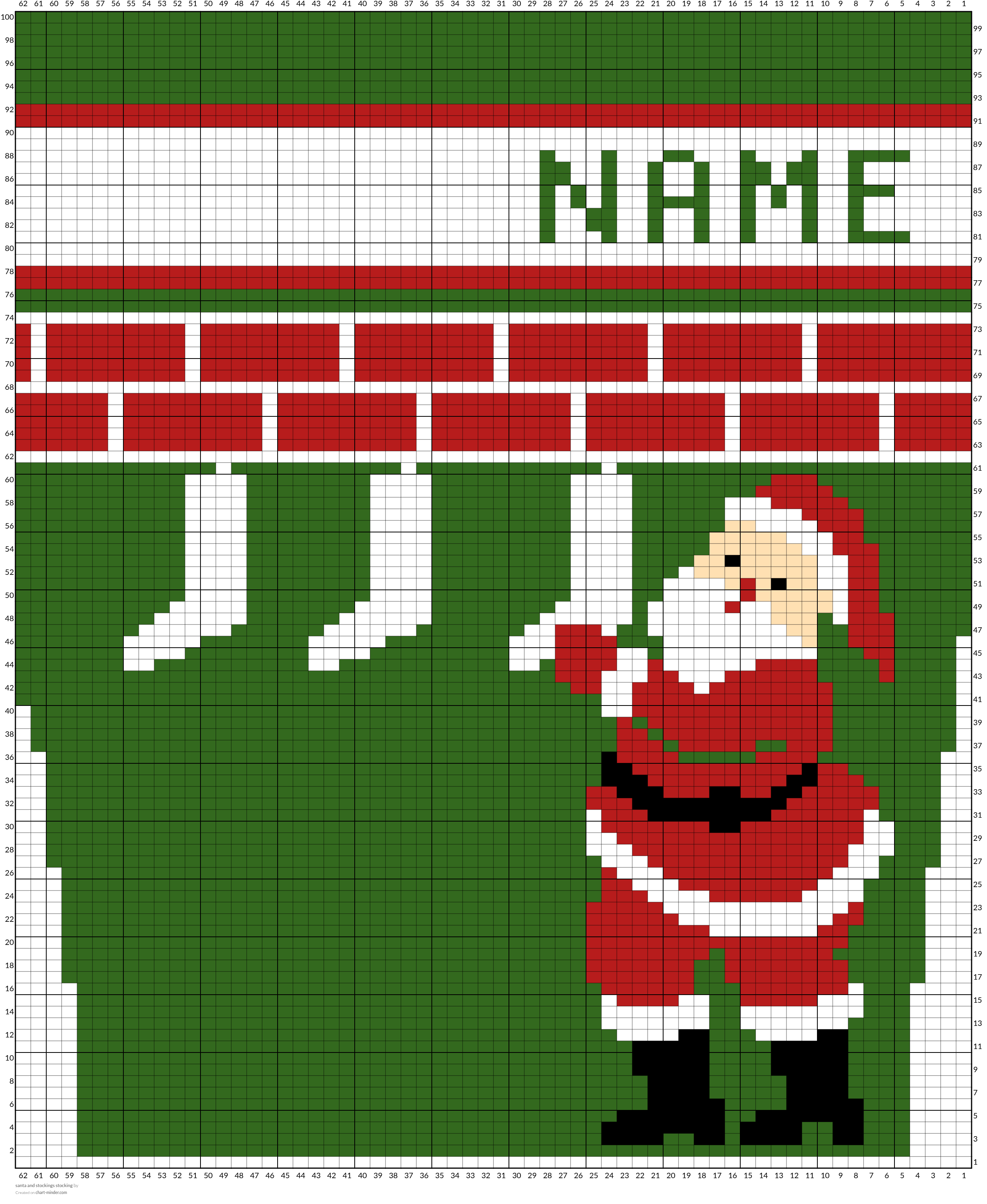 santa and stockings stocking
