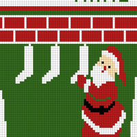 santa and stockings stocking