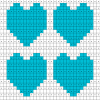Fingerless Glove Back Double Heart