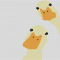 Funny Geese Peeking Out Cross Stitch Pattern, Easy Beginner DIY (PDF Pattern) - Etsy.jpg
